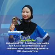 Syifa Nasywa Alivia mahasiswi PVTE UAD peraih Juara 3 karate 2026